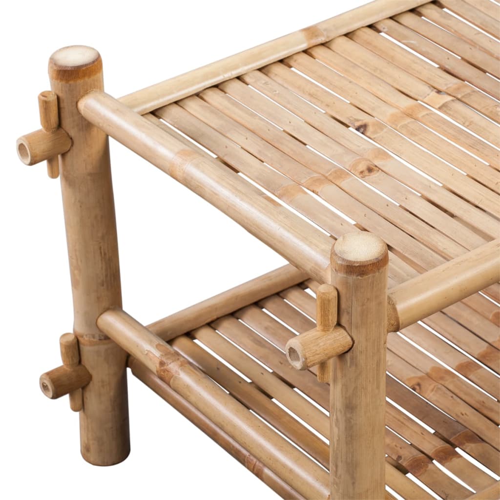 vidaXL 2-Tier Bamboo Shoe Rack-3