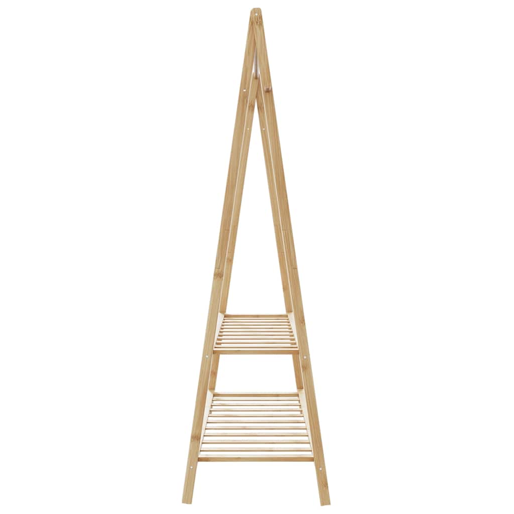 vidaXL Clothes Rack with Shelves 52"x17.9"x59.3" Bamboo-4
