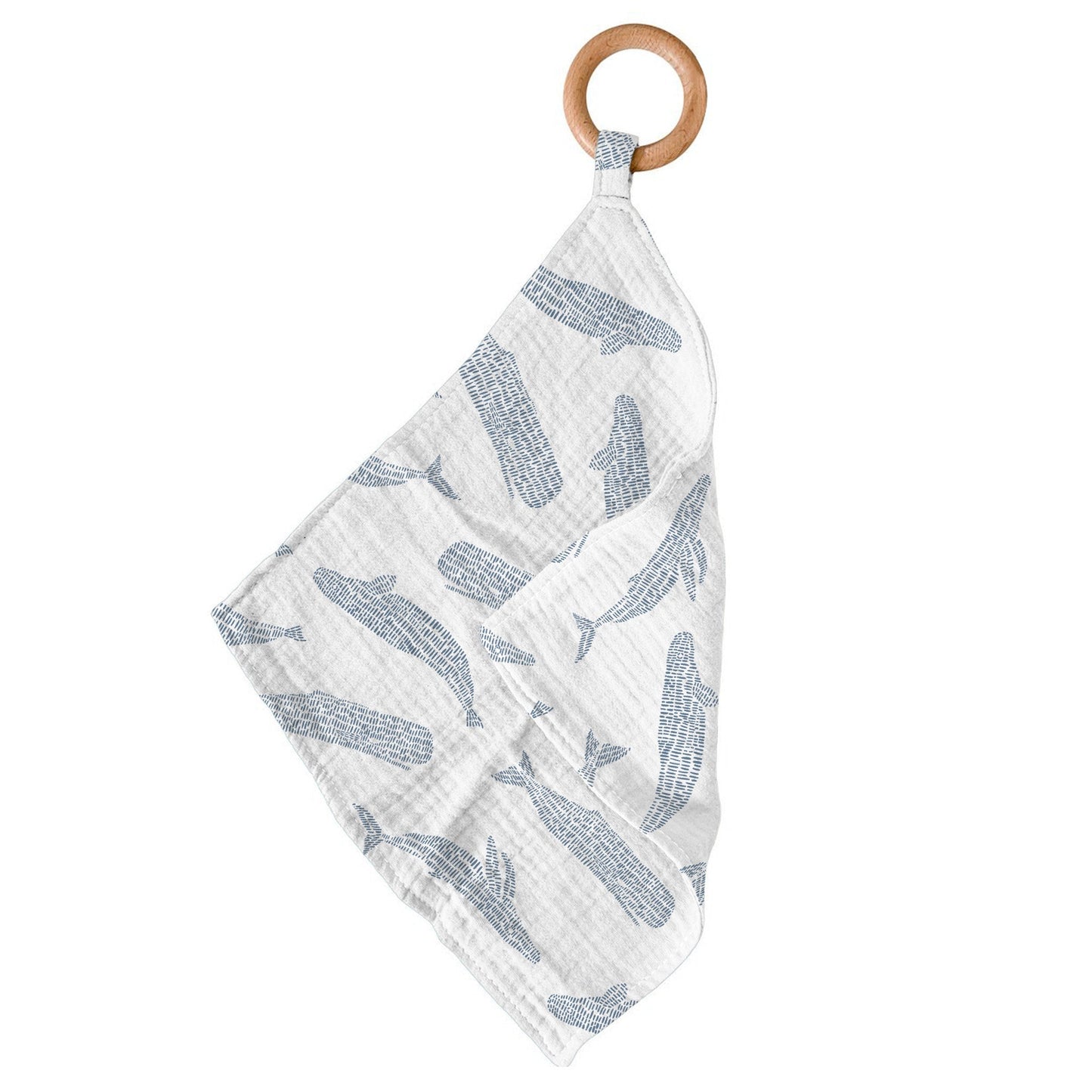 Blue Shadow Whales Bamboo Newcastle Teether-0