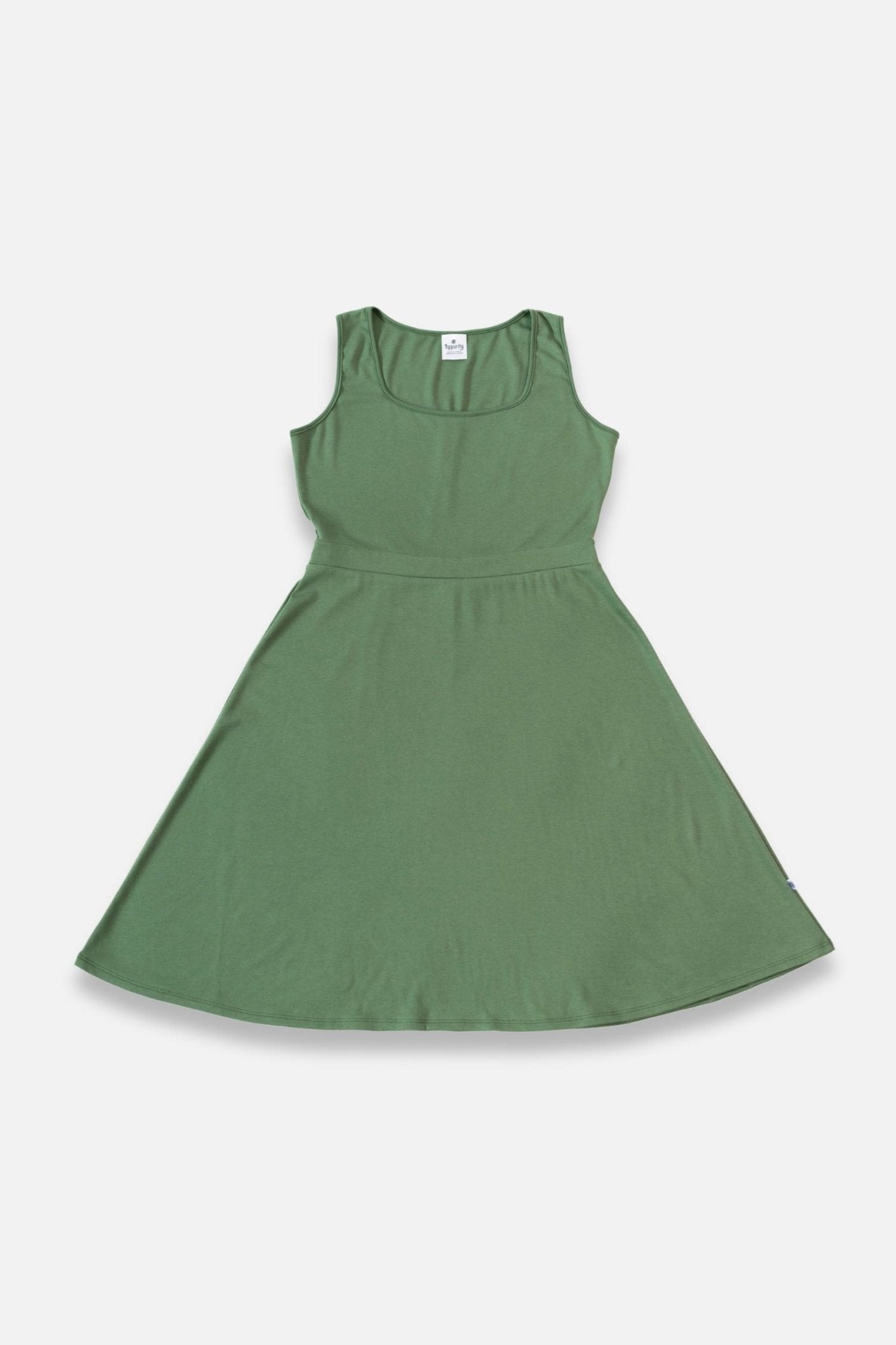 Ladies' Bamboo Square Neck Tank Dress-2