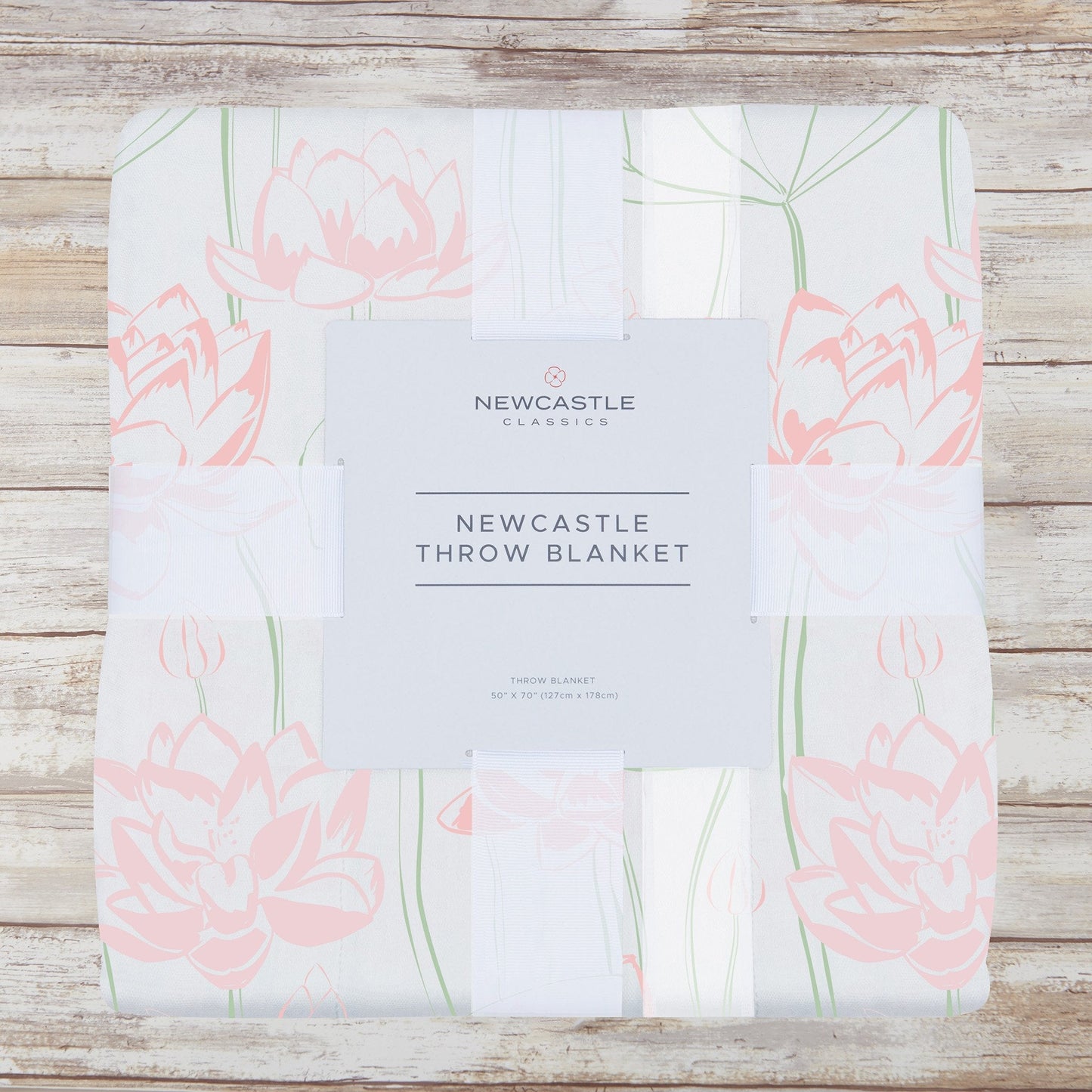 Water Lily Bamboo Throw Blanket-1