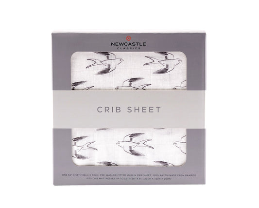 Sparrows Cotton Muslin Crib Sheet-0