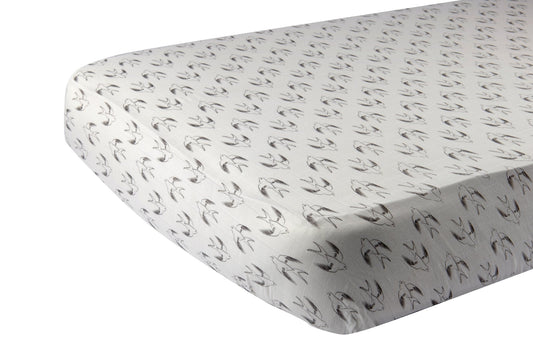 Sparrows Cotton Muslin Crib Sheet-1