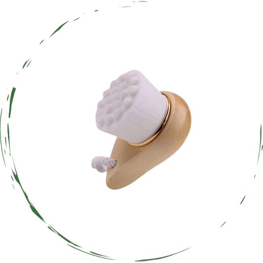 Facial Brush with Bamboo Handle-1